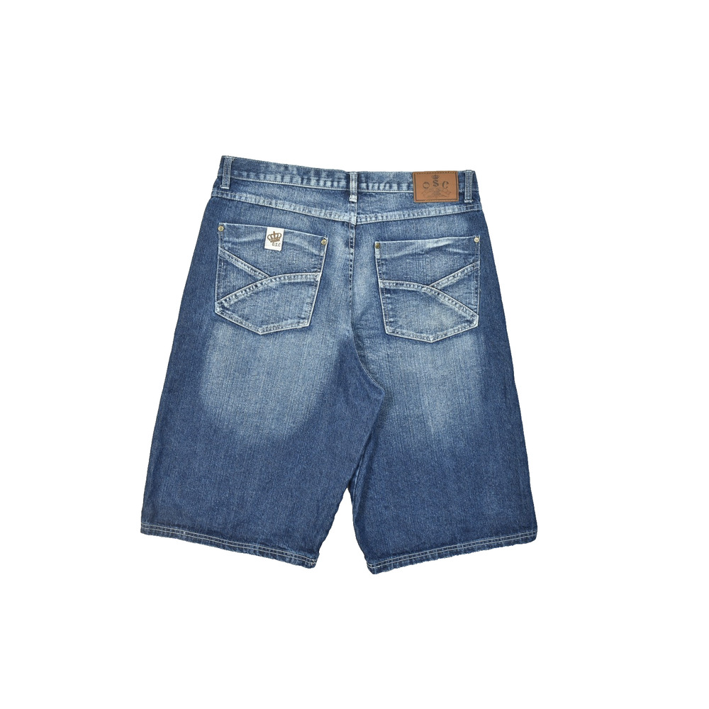 Old Skool Jeans Company Men's Denim Shorts Size 36 Baggy Blue Y2K Skate Streetwe